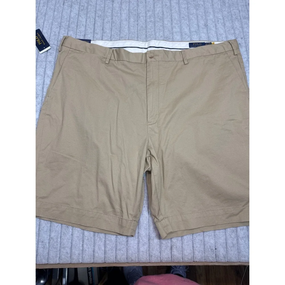 Polo Ralph Lauren Mens Khaki Stretch Classic Fit 9 Inch Chino Shorts Size 44 NWT